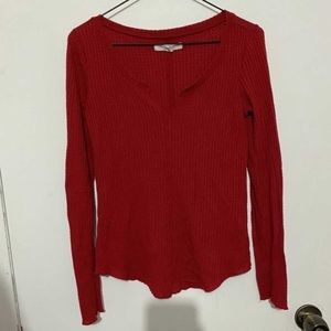 Red Aeropostale waffles long sleeve
